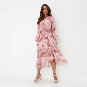 Mohito - Květinové midi šaty - Růžová