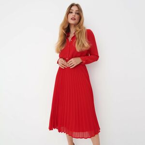 Mohito - Midi šaty s plisovanou sukní - Červená