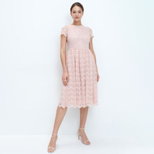 Mohito - Krajkové midi šaty - Růžová