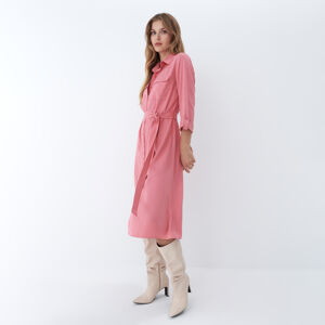 Mohito - Košilové midi šaty Eco Aware - Růžová