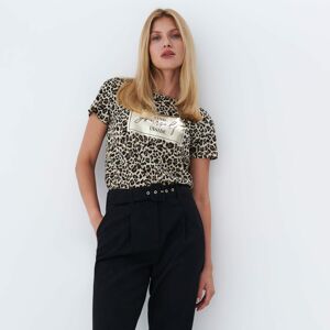 Mohito - Tričko s leopardím potiskem - Béžová