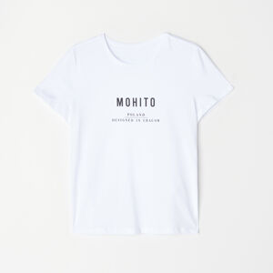 Mohito - Bavlněné tričko Eco Aware - Bílá