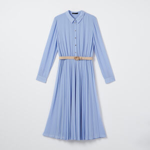 Mohito - Dámské šaty s páskem - Modrá