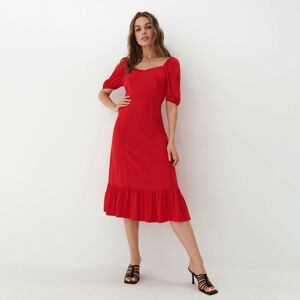 Mohito - Midi šaty s vysokým podílem viskózy - Červená
