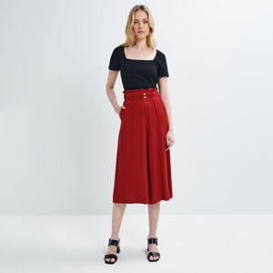Mohito - Viskózové kalhoty culottes - Červená