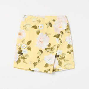 Mohito - Květinová mini sukně - Žlutá