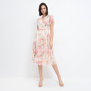 Mohito - Květované midi šaty - Růžová