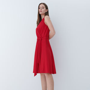 Mohito - Šaty s překládaným výstřihem Eco Aware - Červená