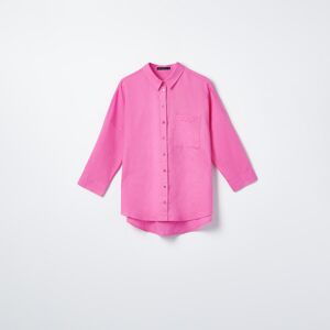 Mohito - Košile ze směsi lnu - Růžová