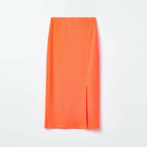Mohito - Pletená midi sukně - Oranžová
