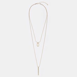 Mohito - Dvojitý náhrdelník s přívěsky - Zlatá
