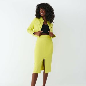 Mohito - Džínová midi sukně Eco Aware - Žlutá