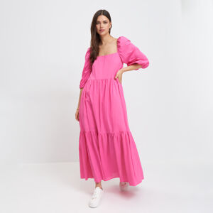 Mohito - Bavlněné maxi šaty - Růžová