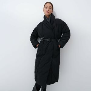 Mohito - Kabát s páskem Eco Aware - Černý