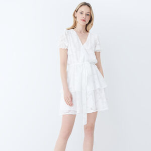 Mohito - Šifónové šaty s volánem - Bílá