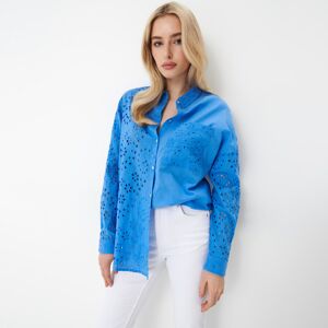 Mohito - Ažurová košile s vysokým podílem bavlny - Modrá