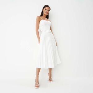 Mohito - Plisovaná midi sukně - Bílá