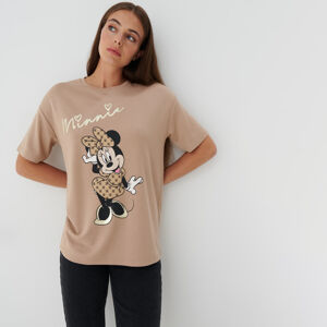 Mohito - Tričko Minnie Mouse - Béžová