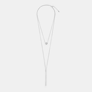 Mohito - Dvojitý náhrdelník s přívěskem - Stříbrná