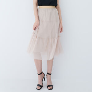 Mohito - Skládaná sukně midi - Béžová
