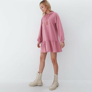 Mohito - Teplákové šaty s kapucí - Růžová