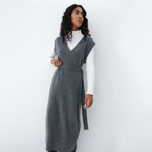 Mohito - Pletené šaty Eco Aware - Světle šedá