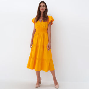 Mohito - Bavlněné šaty - Oranžová