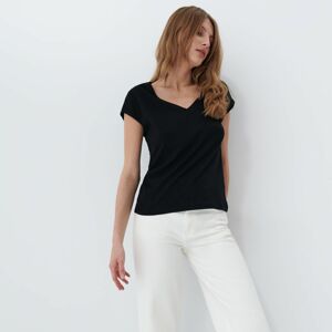 Mohito - Jednobarevné tričko basic Eco Aware - Černý