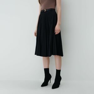 Mohito - Plisovaná sukně s páskem - Černý