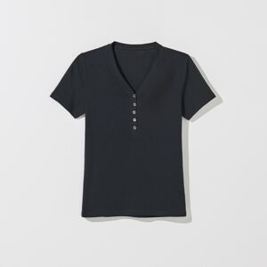 Mohito - Tričko s knoflíky Eco Aware - Černý